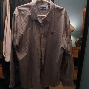 Chaps Men's Black Striped Shirt